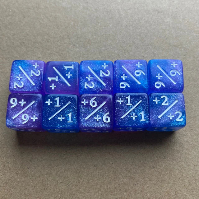 Dados Magic D6 contador +1/+1 Nebula Azul