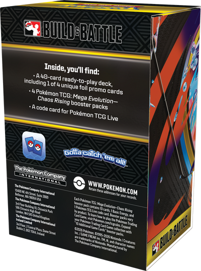 Mega Evolution Chaos Rising Build & Battle ESP | Pokémon TCG, sobres, cartas pokemon y coleccionables en PiedraBruja Chile