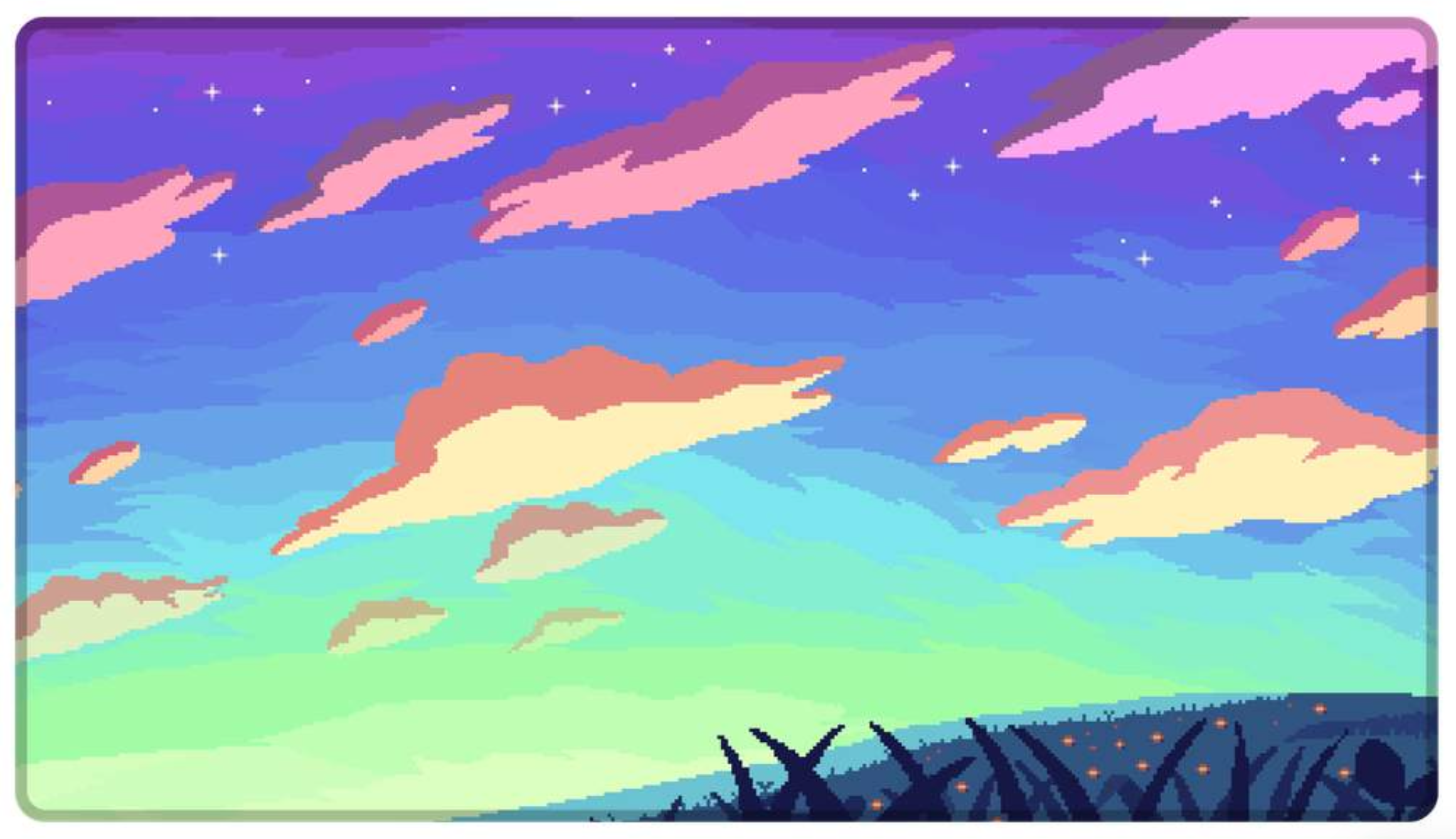 Playmat PIXEL ART LANDSCAPE - Arte por: @eto2d