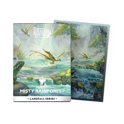 Matte Dual Art Sleeves - Landfall Series Misty Rainforest x100 | Fundas y accesorios Dragon Shield para cartas TCG en PiedraBruja Chile