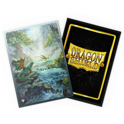 Matte Dual Art Sleeves - Landfall Series Misty Rainforest x100 | Fundas y accesorios Dragon Shield para cartas TCG en PiedraBruja Chile