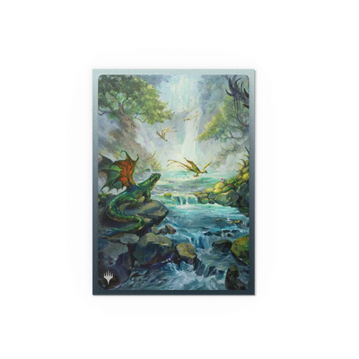Matte Dual Art Sleeves - Landfall Series Misty Rainforest x100 | Fundas y accesorios Dragon Shield para cartas TCG en PiedraBruja Chile