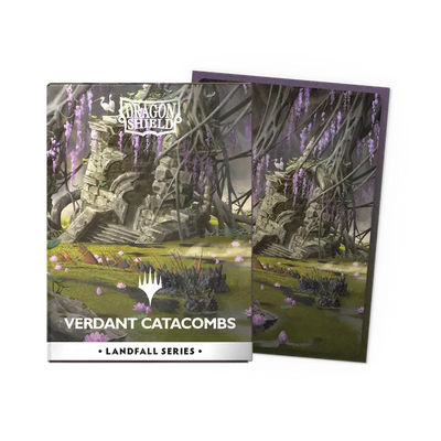 Matte Dual Art Sleeves - Landfall Series Verdant Catacombs x100 | Fundas y accesorios Dragon Shield para cartas TCG en PiedraBruja Chile