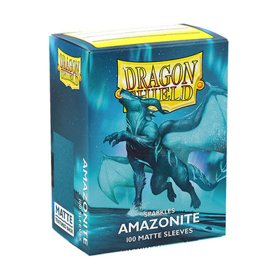 Matte Dual Sleeves - Sparkles Amazonite | Fundas y accesorios Dragon Shield para cartas TCG en PiedraBruja Chile