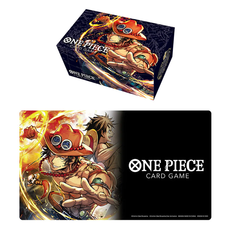 One Piece TCG: Playmat and  Storage Box Set - Portgas.D.Ace