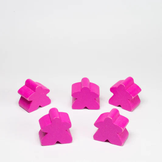 Blister de Meeples Rosados (x8) - Fichas para Juegos de Mesa