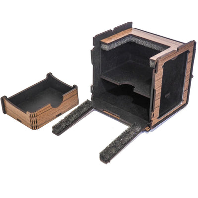 Deckbox: Portamazo +60 - Madera y Eco Cuero | Accesorios para juegos de cartas coleccionables en PiedraBruja Chile