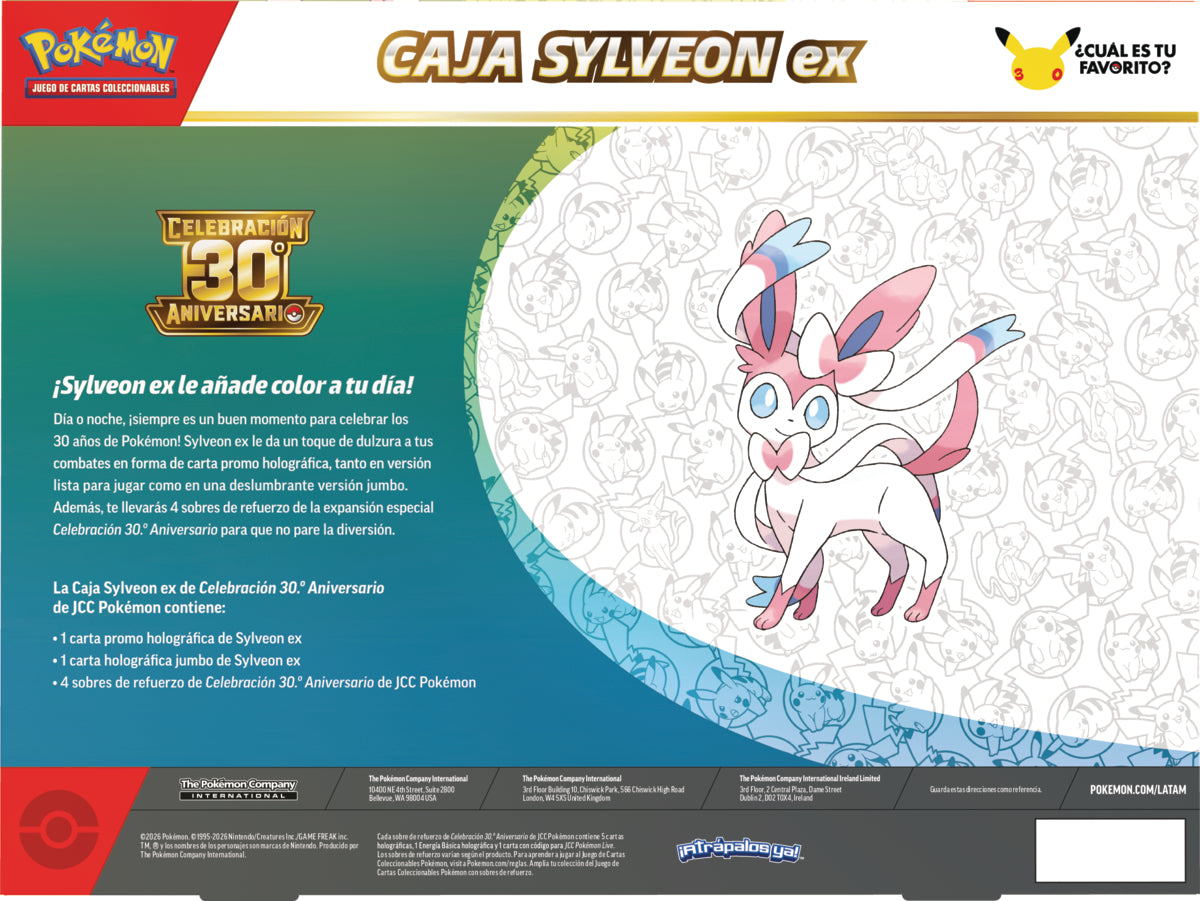 Pokemon TCG 30th Celebration - Sylveon EX Box ESP