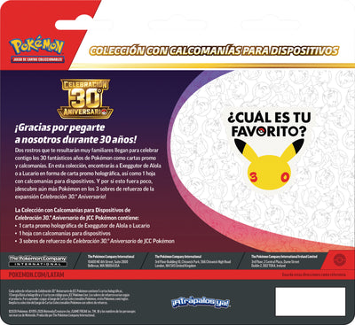 Pokemon TCG 30th Celebration - Lucario Tech Sticker Collection ESP