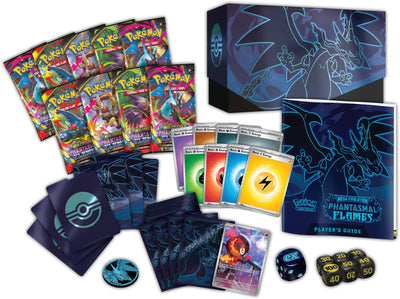 Mega Evolution Phantasmal Flames Elite Trainer Box ESP | Pokémon TCG, sobres, cartas pokemon y coleccionables en PiedraBruja Chile