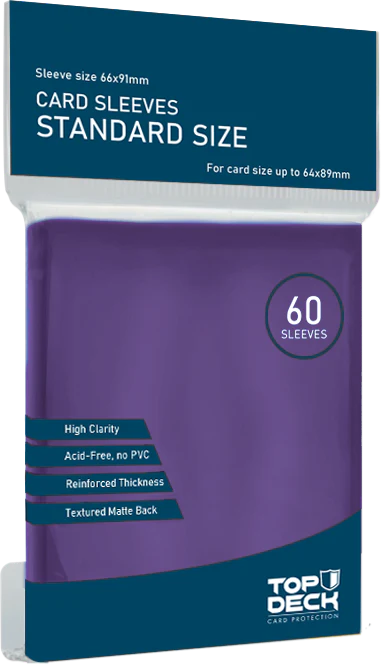 Protectores Morados Standard 60 unidades Fundas para Cartas TCG