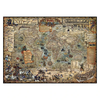 Puzzle 2000 Piezas - Pirate World Map Art