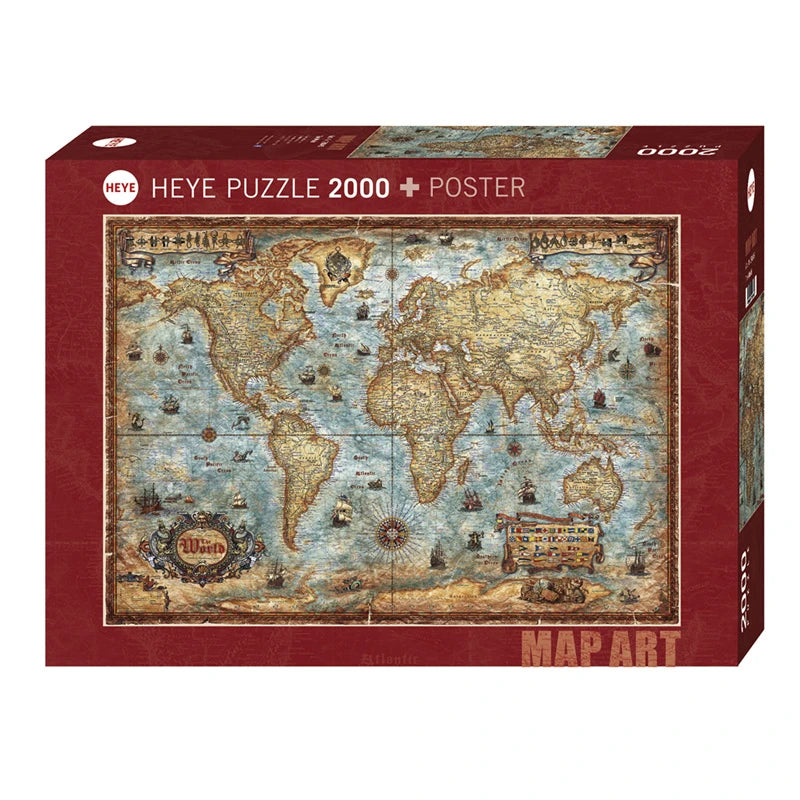 Puzzle 2000 Piezas - Map Art The World