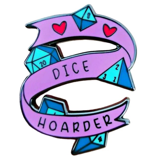 Pin Esmaltado - Dice Hoarder | Coleccionables, figuras y artículos geek en PiedraBruja Chile