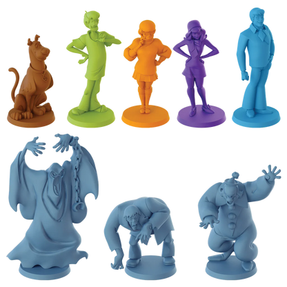 Figuras y miniaturas del juego de mesa de scooby doo