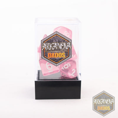 Transparentes - Rosado | Dados para juegos de rol y mesa en PiedraBruja Chile