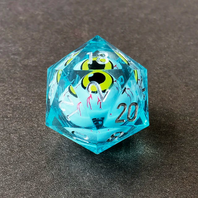 Rellenos - 1D20 Azul con Ojo Amarillo