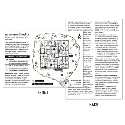 Shadowdark RPG - Five Mini Adventure Cards Print