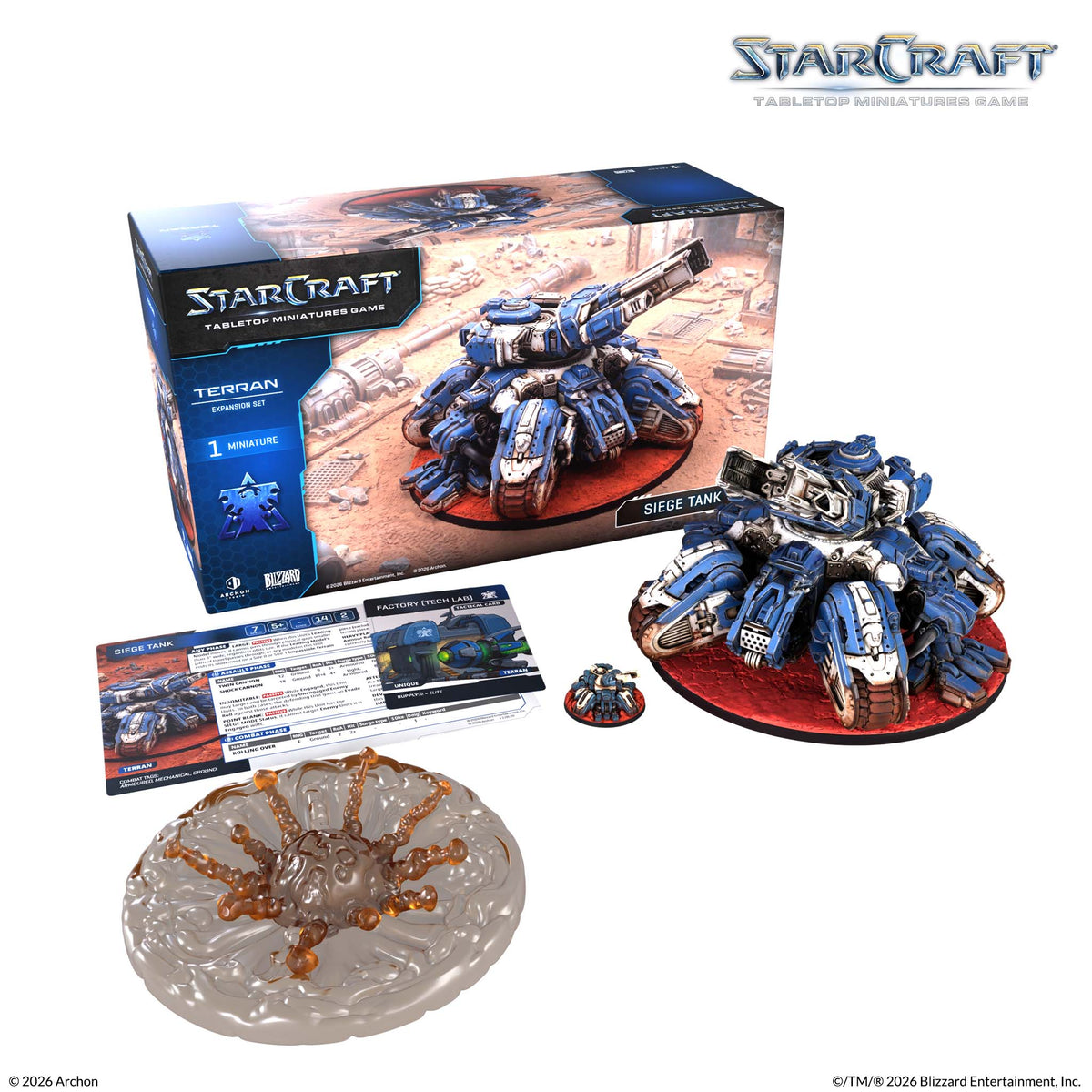 StarCraft TMG Terran Siege Tank contenido de la caja