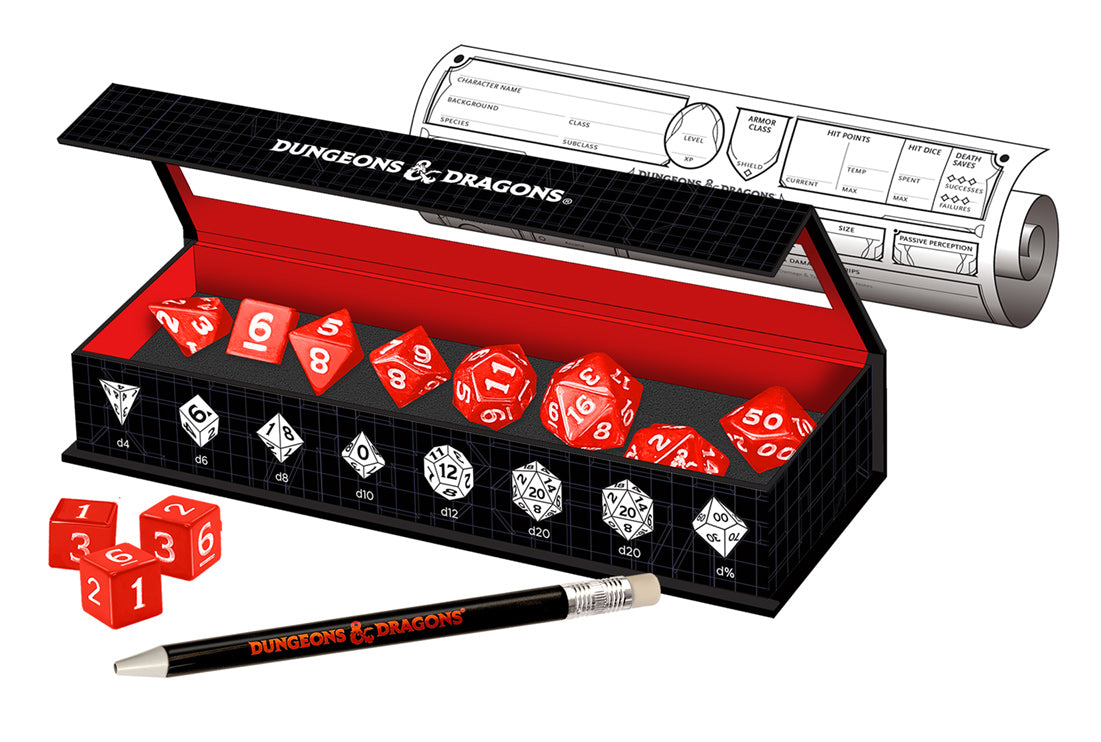 New Adventurer Set Red - Set 11 dados D&D