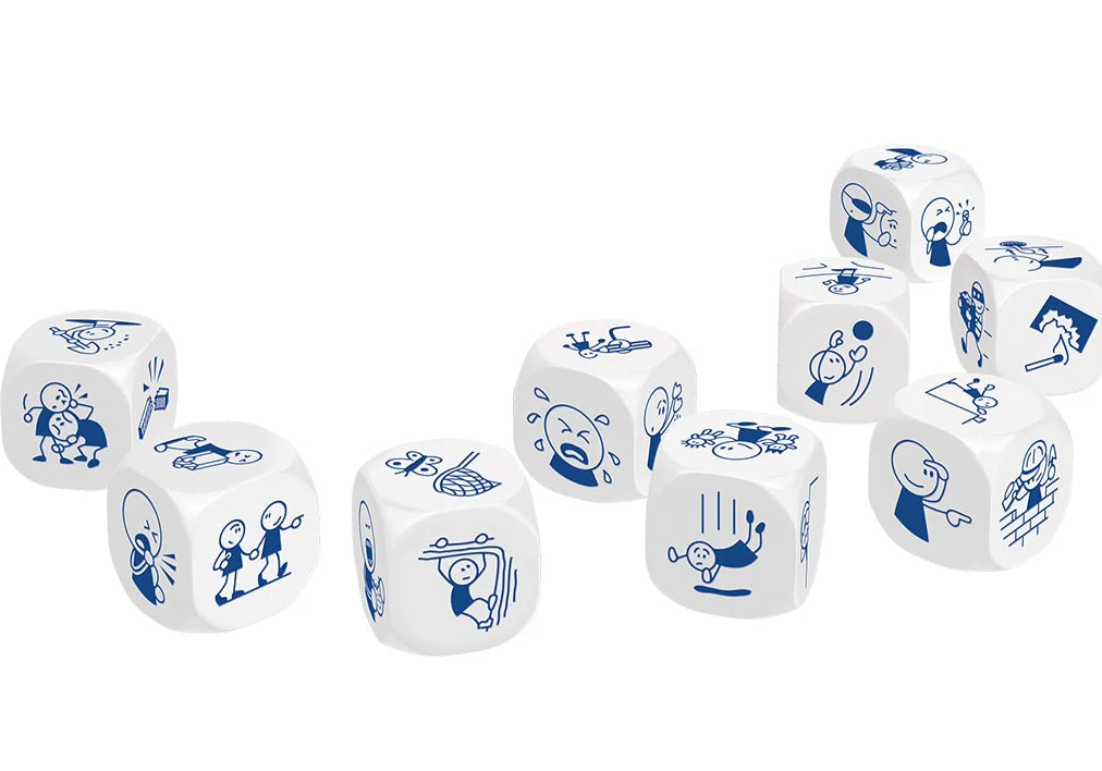 Dados del juego de mesa story cubes acciones