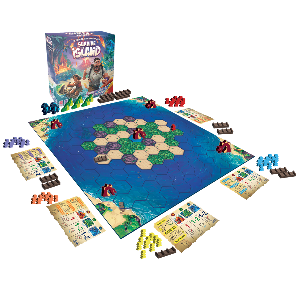 Contenido del juego survive the island juego de mesa de estrategia y supervivencia