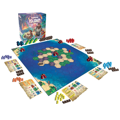 Contenido del juego survive the island juego de mesa de estrategia y supervivencia