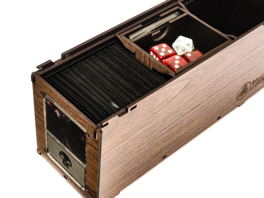 Deckbox: Portamazo Guarida +200 - Madera y Eco Cuero