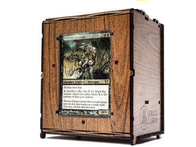 Deckbox: Portamazo +100 - Madera y Eco Cuero | Accesorios para juegos de cartas coleccionables en PiedraBruja Chile