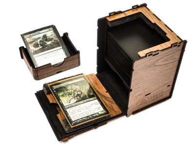 Deckbox: Portamazo +100 - Madera y Eco Cuero | Accesorios para juegos de cartas coleccionables en PiedraBruja Chile