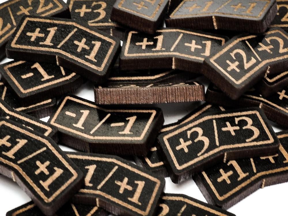 Tokens: Fichas MTG Modificadores - Madera (24)