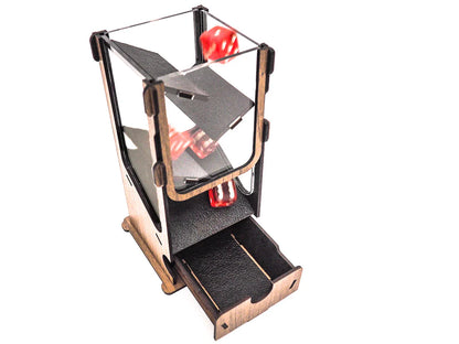 Torre de Dados - Madera y Eco Cuero Negro