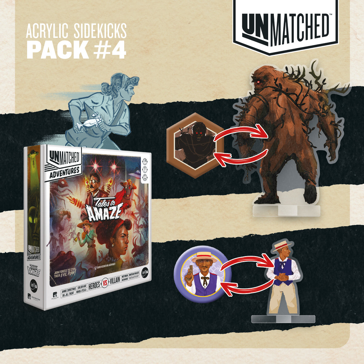 Unmatched - Acrylic Sidekicks Pack #4