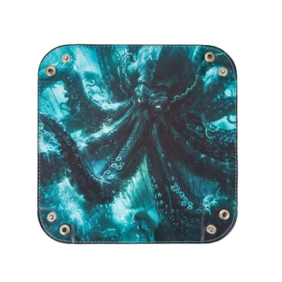 Bandeja para Dados - Diseño Cthulhu Celeste | Dados para juegos de rol y mesa en PiedraBruja Chile