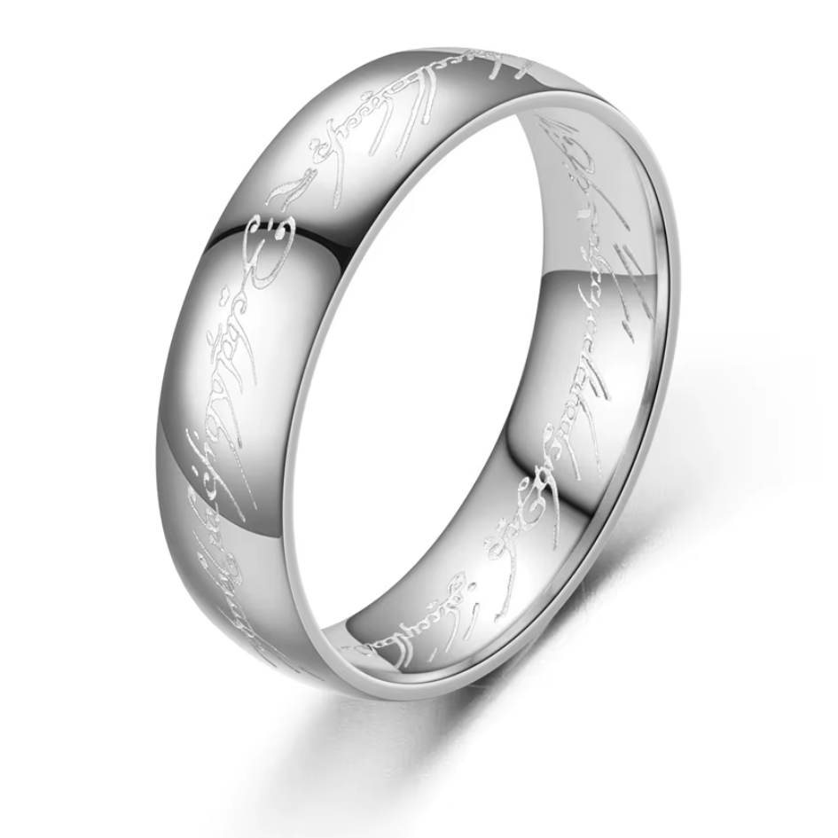 Anillo único - Señor de los Anillos Plateado - Talla 8