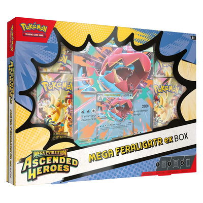 Mega Evolution Ascended Heroes Ascended Heroes  Mega ex Box ESP | Pokémon TCG, sobres, cartas pokemon y coleccionables en PiedraBruja Chile