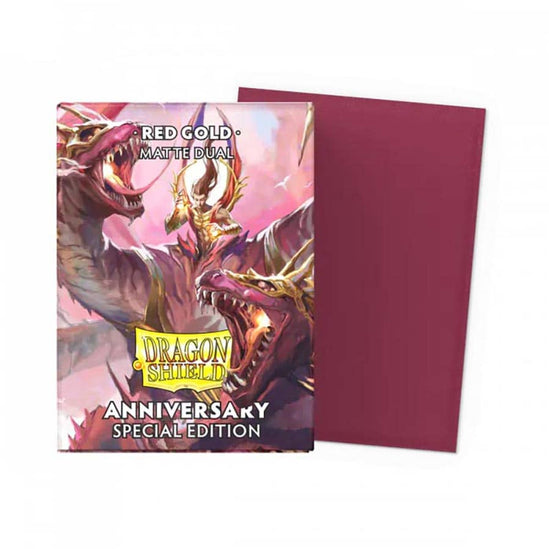 Dragon Shield Sleeves: Standard DUAL- Matte Red/Gold, Special Edition (100 ct.)