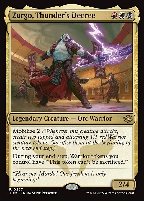 Zurgo, Thunder's Decree Regular (ingles) 237 | Singles MTG en PiedraBruja