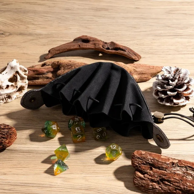 Bolsa de Cuero para Dados - Negra