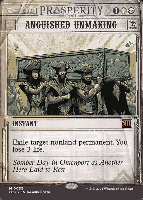 Anguished Unmaking Borderless (español) 35 | Singles MTG en PiedraBruja