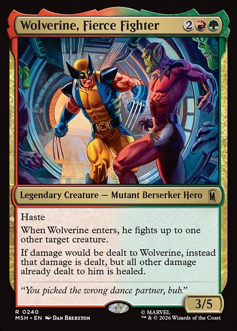 Wolverine, Fierce Fighter Regular Foil (ingles) 240 | Singles MTG en PiedraBruja