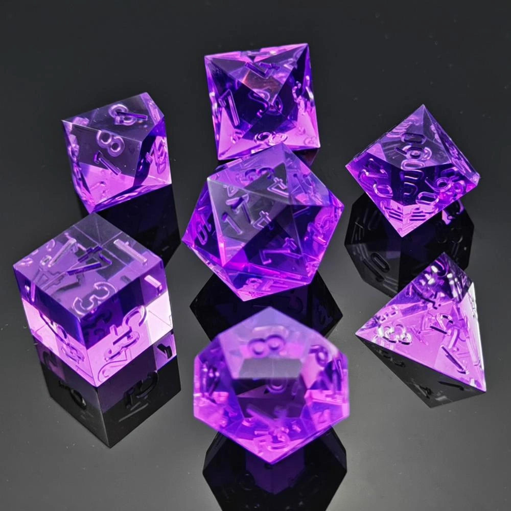 Cristal Lavanda (Unpainted) | Dados para juegos de rol y mesa en PiedraBruja Chile