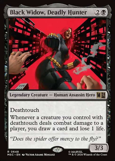 Black Widow, Deadly Hunter Regular Foil (ingles) 648 | Singles MTG en PiedraBruja