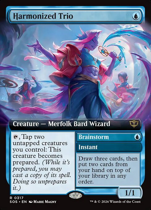 Harmonized Trio // Brainstorm Extended Foil (ingles) 317| Singles MTG en PiedraBruja