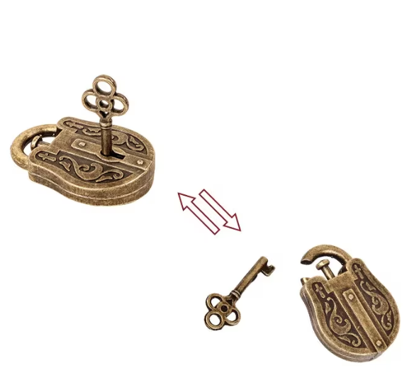 Puzzle Metalico 3D Candado y llave