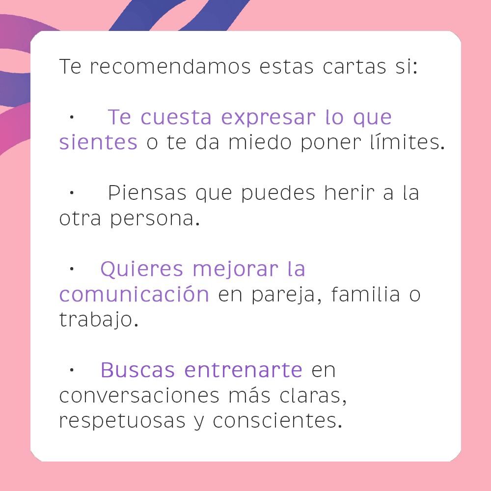 Cartas Te Veo Hablemos - Practicar Límites sanos y conversaciones difíciles