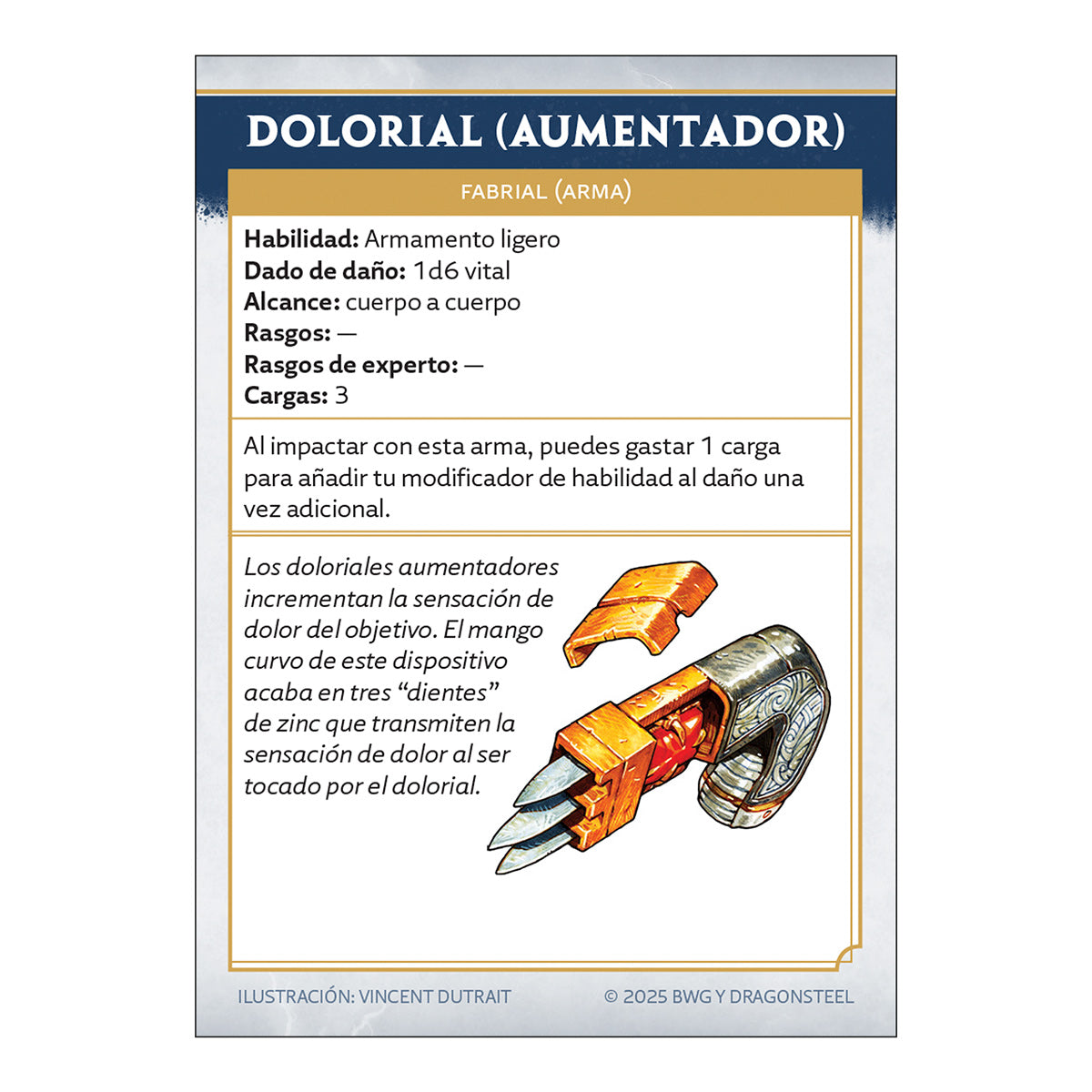 Cartas de Objeto carta Dolorial fabrial