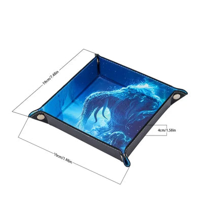 Bandeja para Dados - Diseño Cthulhu Azul | Dados para juegos de rol y mesa en PiedraBruja Chile