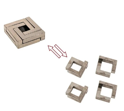 Puzzle Metalico 3D Laberinto Cuadrado | Rompecabezas e ingenios para niños, desafía su mente en PiedraBruja Chile