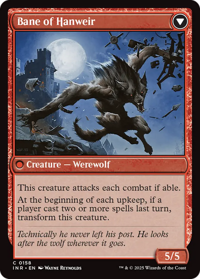 Hanweir Watchkeep // Bane of Hanweir Regular Foil (ingles) 158